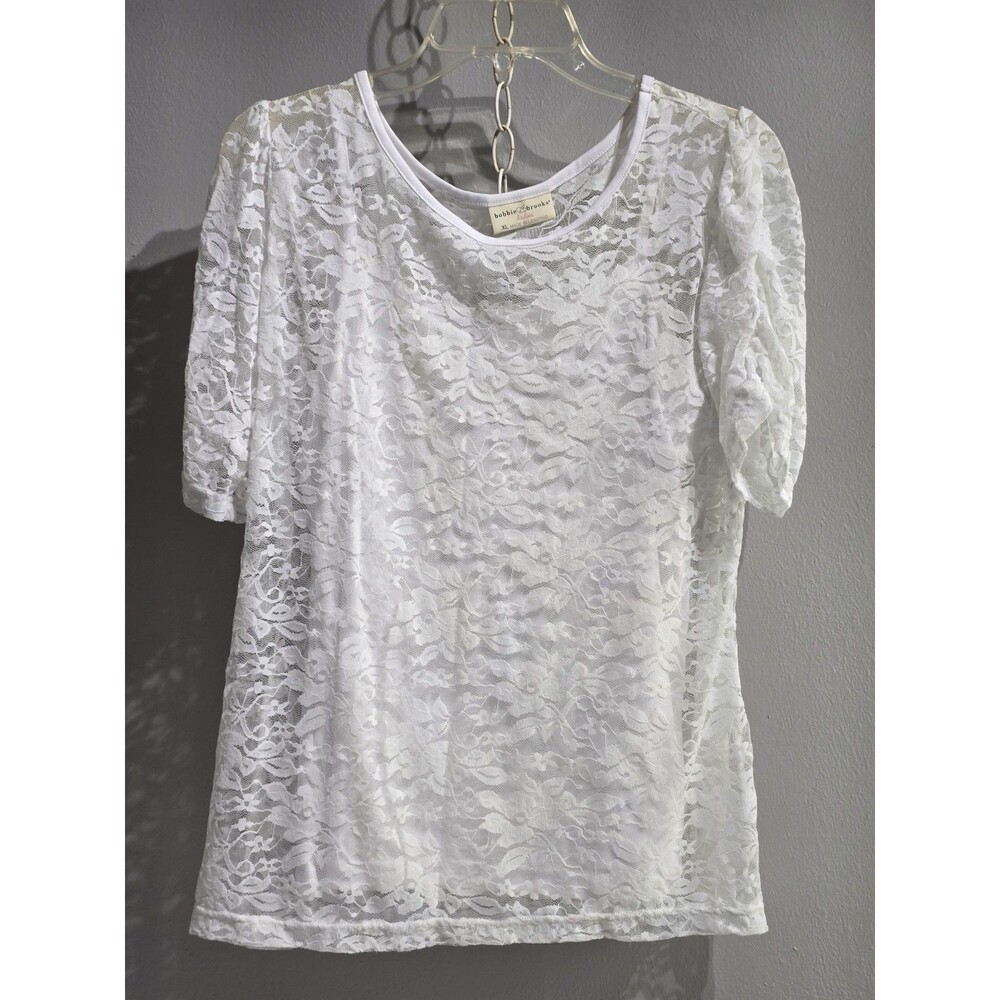Womens XL Top Lace Fairycore Boho Festival White Whimsical Layered  Goblincore